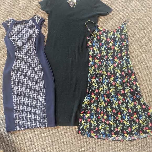 Talbots Black and Floral Midi Dress - Picture 1 of 7